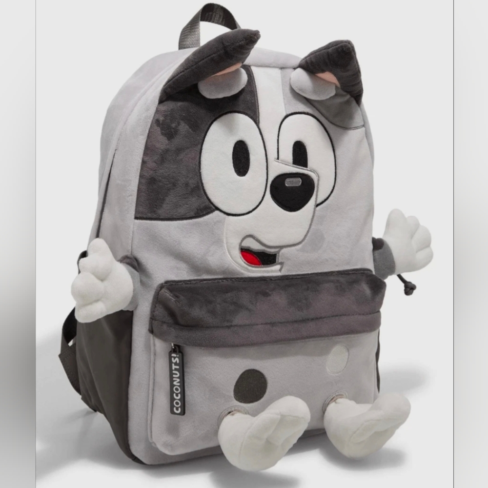Bluey Muffin Plush Figural Character Full Size Backpack New!